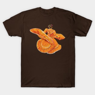 Orange Ballet Folklórico Dancer (Baile Folklórico) T-Shirt